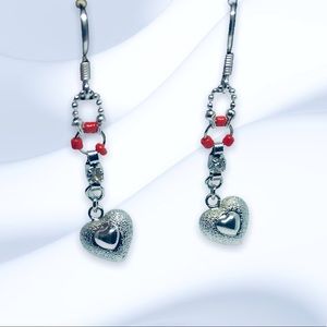 Heart Dangle Vintage Earrings